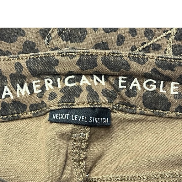 American‎ Eagle Womens Leopard Print Super Hi Rise Jegging Skinny Pants Size 4 - Picture 8 of 13